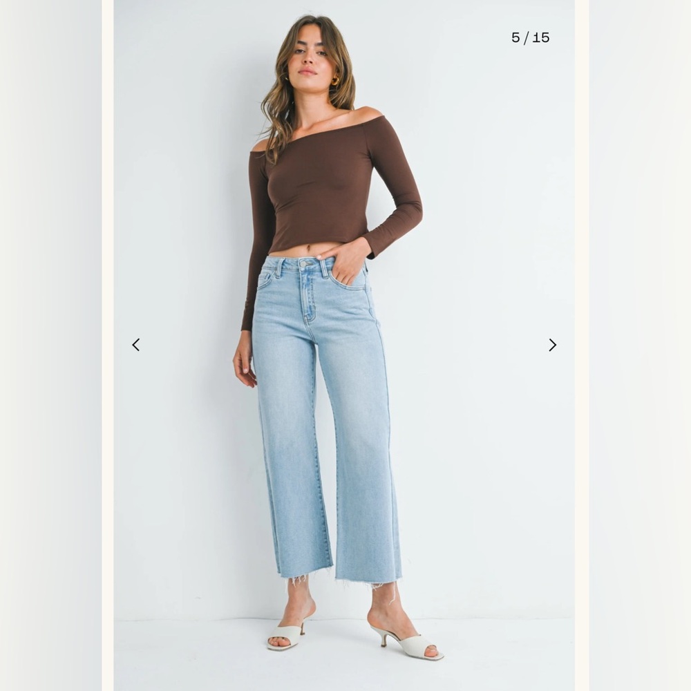 JBD Slim Wide Leg Crop NWT